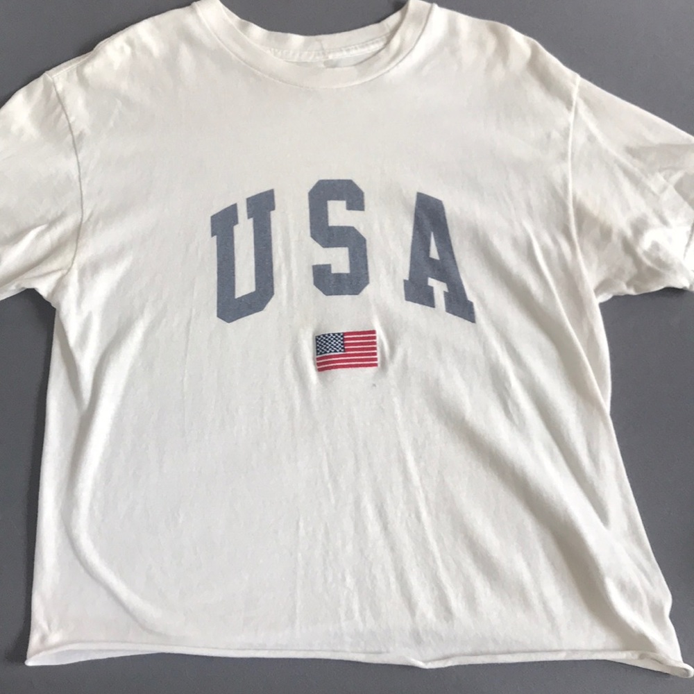 BRANDY MELVILLE white USA t-shirt